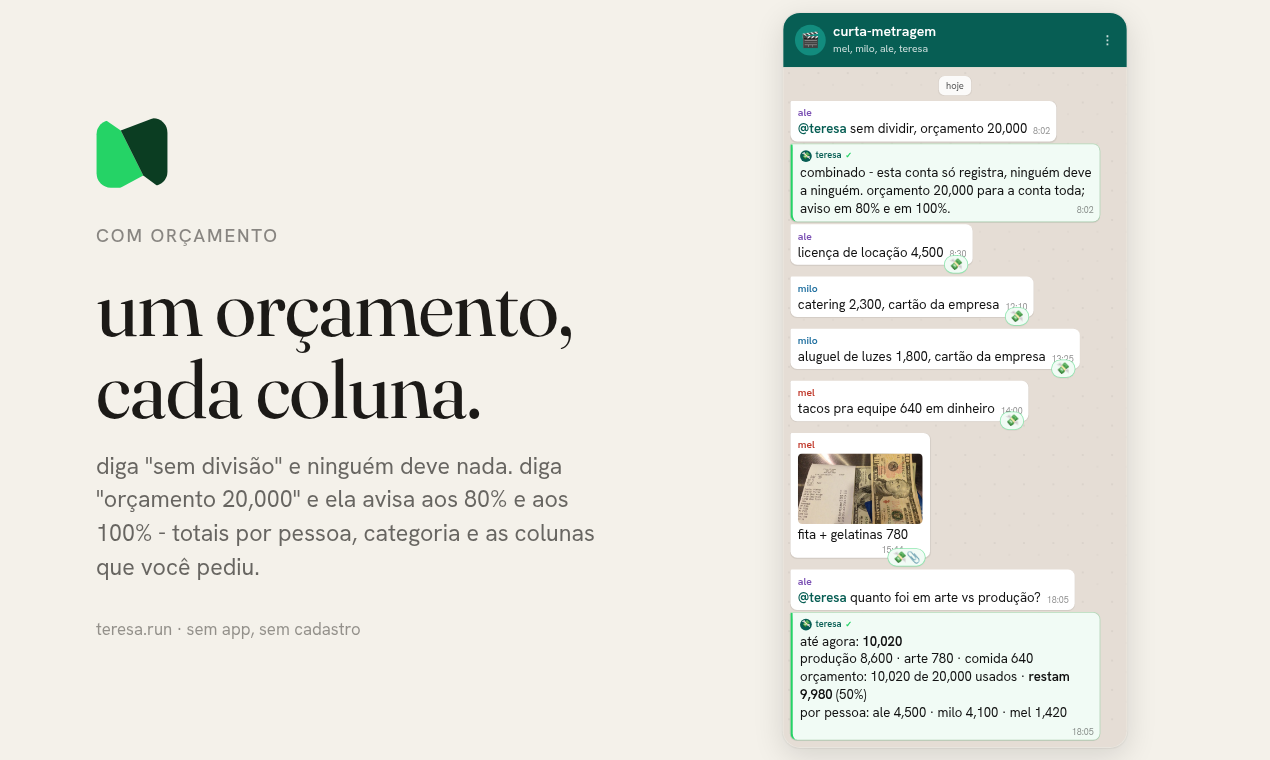 com orçamento