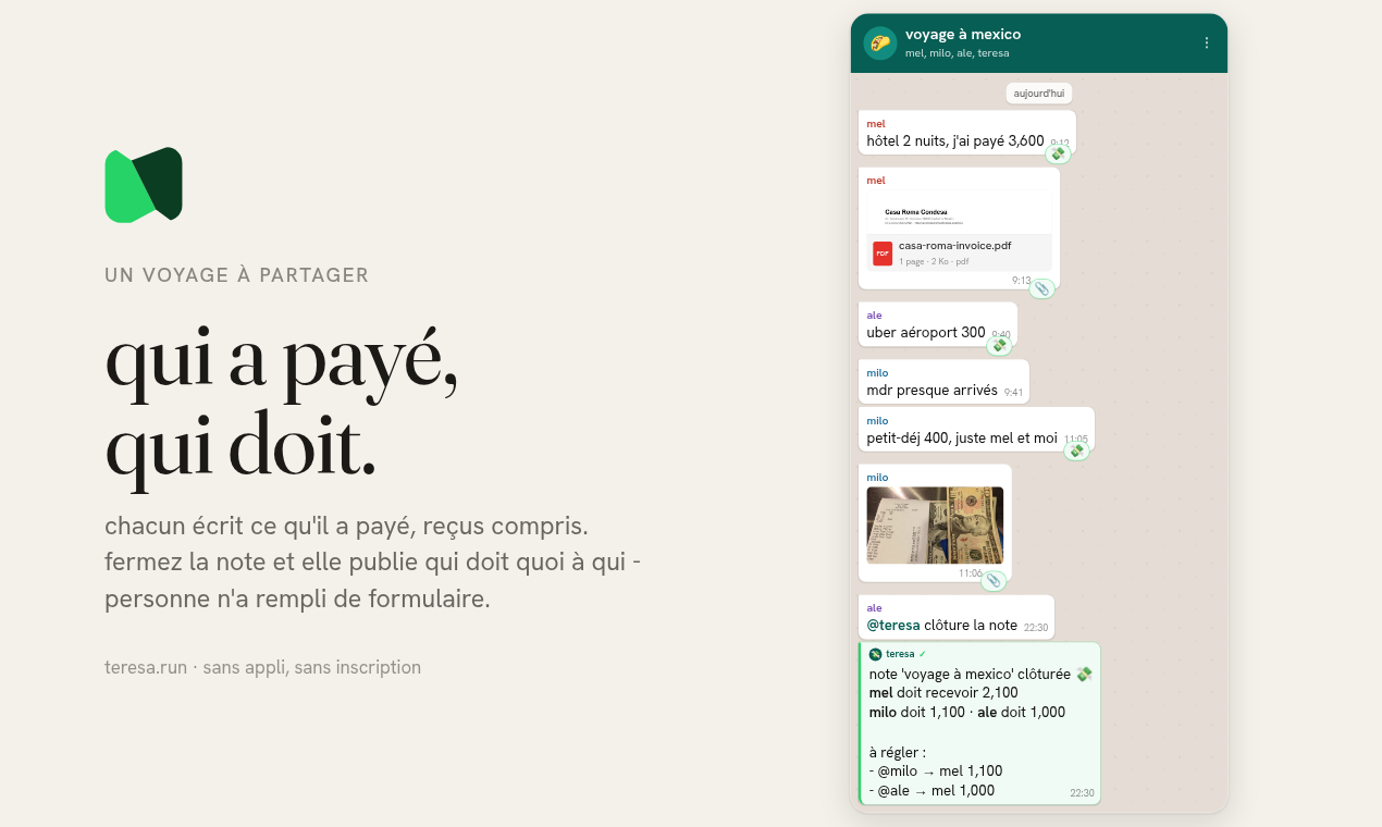 un voyage qui se partage