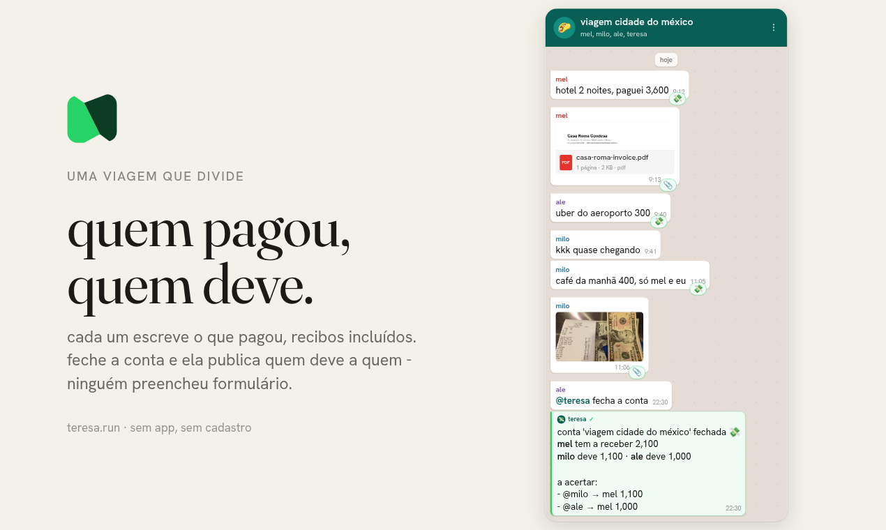uma viagem dividida